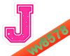 The letter J (Pink)