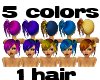 5 colors one hair