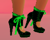 GREEN HIGH HEELED SHOES