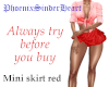 Mini skirt red