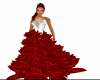 red and white bridemaid