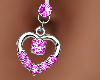 Heart Belly Ring - Pink