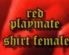 playmate shirt red w blk
