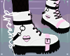 Pink & White Goth Boots