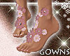 flower feet - pink