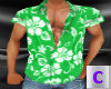 Men Green Hawaiian Shirt