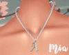 Silver letter A necklace