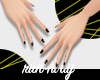 rw. Black Yellow Nails