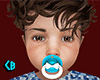 Teal White Pacifier Boy