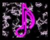 Neon Pink Musical Note