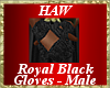 Royal Black Gloves - M