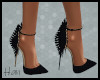 Black Feathered Heels