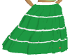 boho skirt green & white