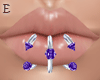 Silver Purple Lip Ring