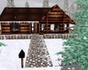 Christmas Cabin w/ snow