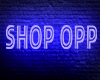 Shop OPP Sign Blue