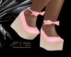 Pink Summer Wedge Shoes