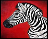 Zebra Art Red