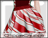 Candy Cane Skirt Red