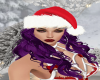 Santa Hat & Purple Hair