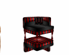 (M) Red&Blk Corner Chair