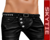 Leather Button Pants