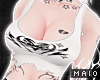 camo | white tattoo top