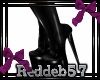 *RD* Blk Latex Mid Boot