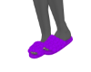 .M. Fur Slippers -Purple