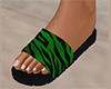 Green Tiger Stripe Sandals (F)