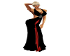 black red  gown