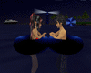 Blue Couple Swim Rings