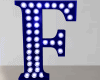 Anim Blue Letter F Sign