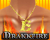 [DF] E gold necklace