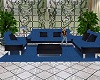 blue couch set