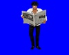 P9)Reading the newspaper