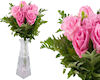 !Pink roses in vase