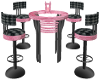 (H)Pink chair set