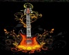 neon Guitar Poster