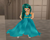 silk turquoise gown