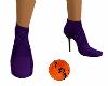 purple denim ankle boots