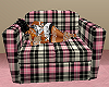 Pink Plaid Cuddle Couch