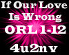 If Our Love Is Wrong