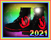 Neon Kitty Boots
