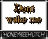Dont Wake Me Sign