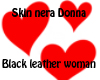 Black leather woman