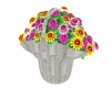 3-d basket of flowers