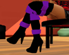 Black boots w/ purple