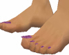 Purple matching toenails