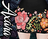 A! Floral Black Skirt